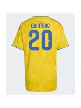 Kolumbien Juan Fernando Quintero #20 Heimtrikot für Frauen WM 2026 Kurzarm Kolumbien Juan Fernando Quintero #20 Heimtrikot für Frauen WM 2026 Kurzarm